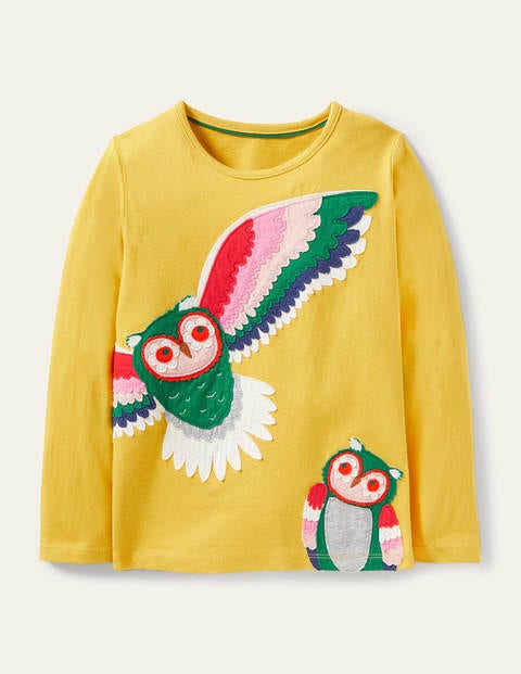 Glow-in-the-dark Scene T-shirt - Honeycomb Yellow Owls Glow-in-the-dark Scene T-shirt - Honeycomb Yellow Owls