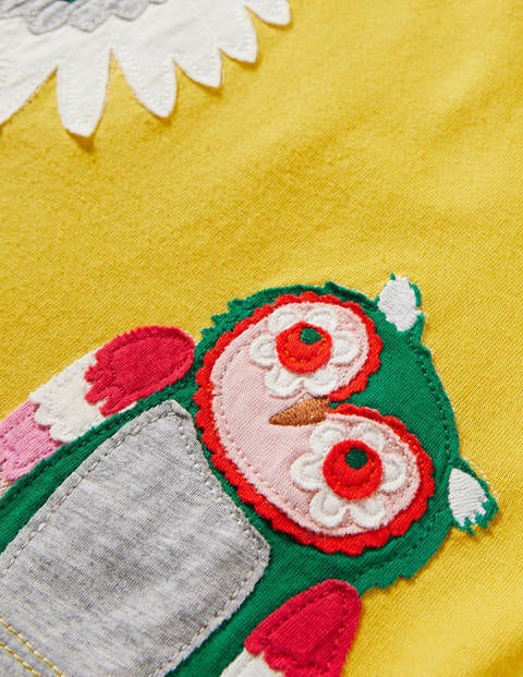 Glow-in-the-dark Scene T-shirt - Honeycomb Yellow Owls Glow-in-the-dark Scene T-shirt - Honeycomb Yellow Owls