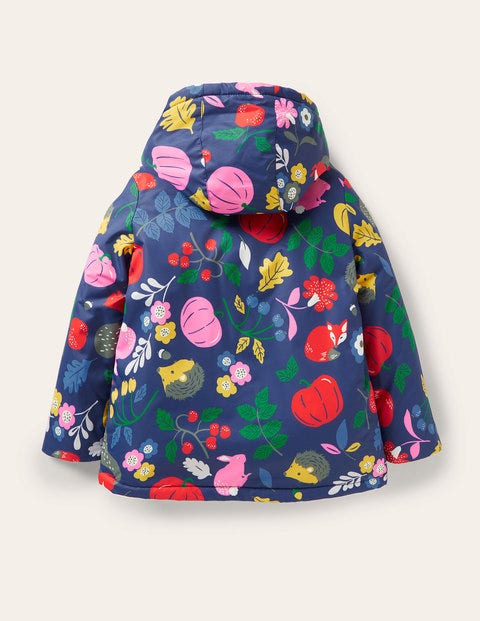 Sherpa Lined Anorak - Starboard Blue Forest Friends Sherpa Lined Anorak - Starboard Blue Forest Friends