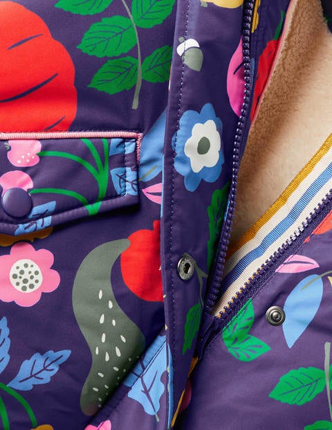Sherpa Lined Anorak - Starboard Blue Forest Friends Sherpa Lined Anorak - Starboard Blue Forest Friends