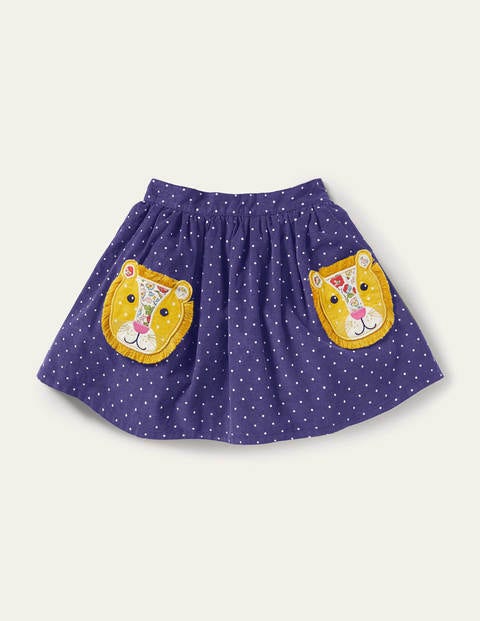 Cord Appliqué Skirt - Starboard Blue Lion Cord Appliqué Skirt - Starboard Blue Lion