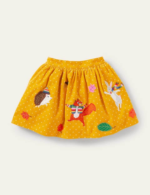 Cord Appliqué Skirt - Honeycomb Yellow Animals Cord Appliqué Skirt - Honeycomb Yellow Animals