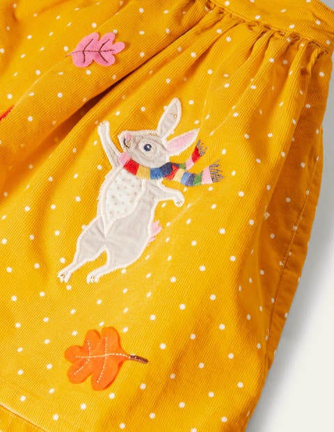 Cord Appliqué Skirt - Honeycomb Yellow Animals Cord Appliqué Skirt - Honeycomb Yellow Animals