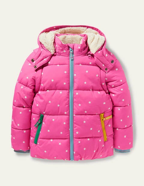 Cosy 2 in 1 Padded Jacket - Tickled Pink Confetti Star Cosy 2 in 1 Padded Jacket - Tickled Pink Confetti Star