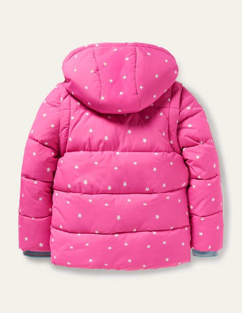 Cosy 2 in 1 Padded Jacket - Tickled Pink Confetti Star Cosy 2 in 1 Padded Jacket - Tickled Pink Confetti Star