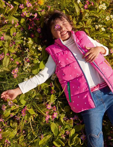 Cosy 2 in 1 Padded Jacket - Tickled Pink Confetti Star Cosy 2 in 1 Padded Jacket - Tickled Pink Confetti Star