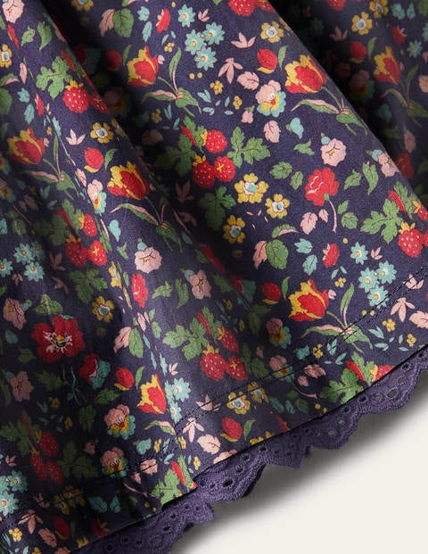 Kleid mit Mustermix - Segelblau/Herbstbeere, Blumenmuster Kleid mit Mustermix - Segelblau/Herbstbeere, Blumenmuster
