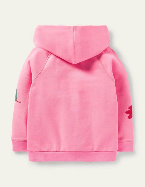 Appliqué Hoodie - Bright Petal Pink Squirrel Appliqué Hoodie - Bright Petal Pink Squirrel