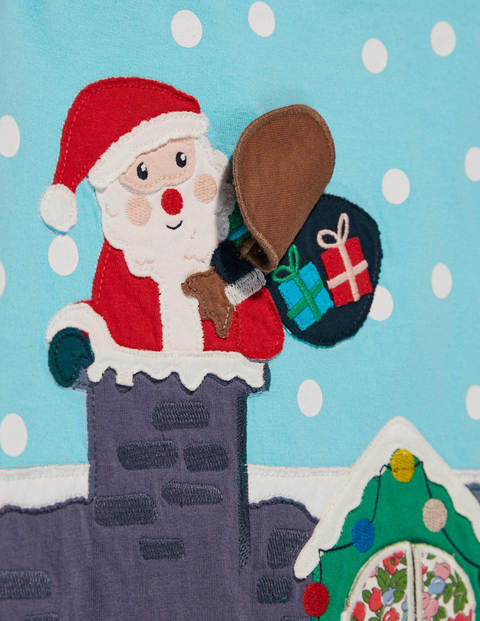 Lift-the-flap T-shirt - Frost Blue Father Christmas Lift-the-flap T-shirt - Frost Blue Father Christmas