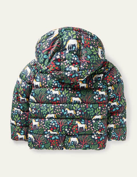 Cosy Padded Jacket - Stormy Blue Unicorn Tapestry Cosy Padded Jacket - Stormy Blue Unicorn Tapestry