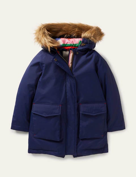 Cosy Waterproof Coat - College Navy Rainbow Cosy Waterproof Coat - College Navy Rainbow