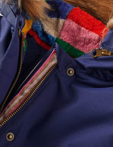 Cosy Waterproof Coat - College Navy Rainbow Cosy Waterproof Coat - College Navy Rainbow