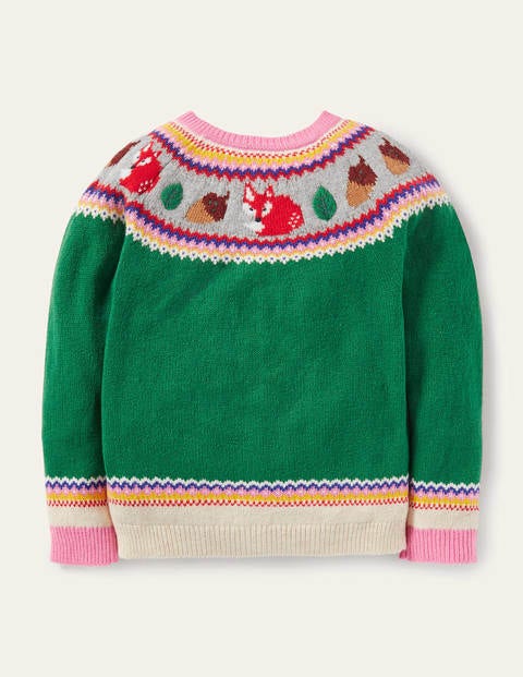 Cosy Fair Isle Cardigan - Highland Green Forest Cosy Fair Isle Cardigan - Highland Green Forest