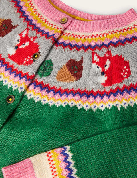 Cosy Fair Isle Cardigan - Highland Green Forest Cosy Fair Isle Cardigan - Highland Green Forest