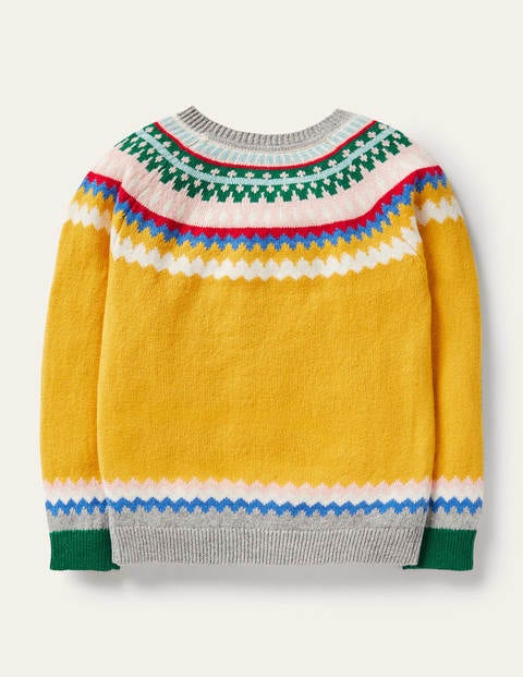 Gemütlicher Fair-Isle-Cardigan - Honiggelb Gemütlicher Fair-Isle-Cardigan - Honiggelb