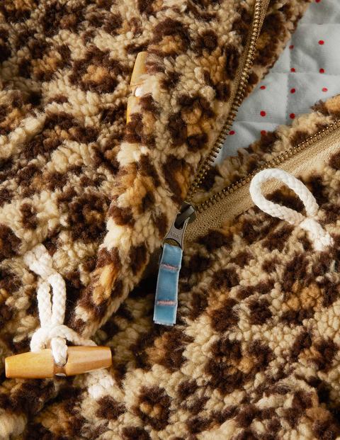 Cosy Borg Duffle Coat - Leopard Print Cosy Borg Duffle Coat - Leopard Print