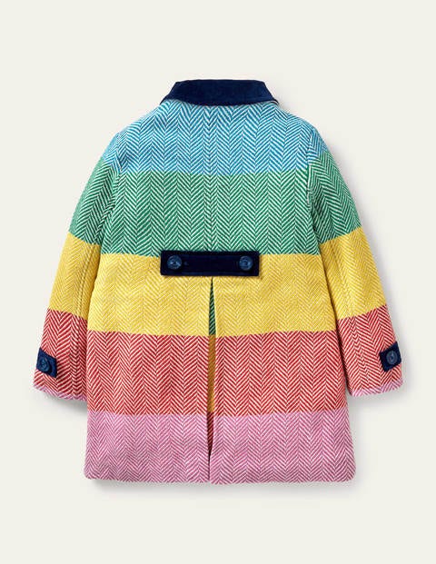 Bunter Wollmantel - Bunt, Regenbogenfarben Bunter Wollmantel - Bunt, Regenbogenfarben