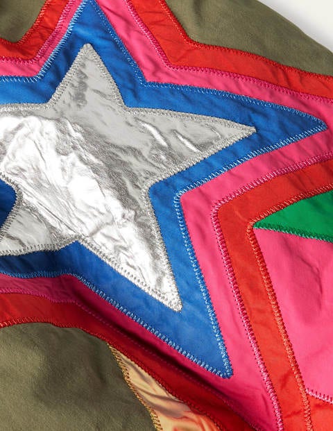 Cosy Rainbow Star Parka - Army Green Rainbow Star Cosy Rainbow Star Parka - Army Green Rainbow Star