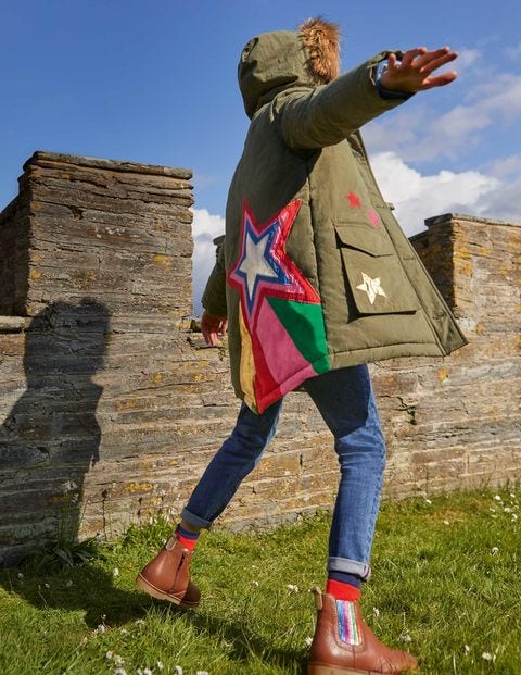 Cosy Rainbow Star Parka - Army Green Rainbow Star Cosy Rainbow Star Parka - Army Green Rainbow Star