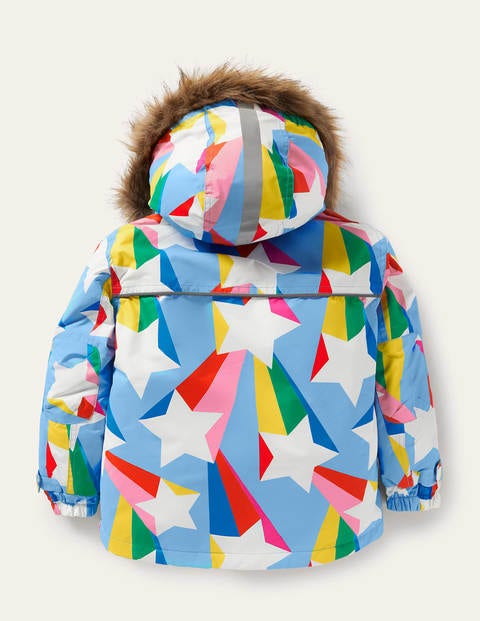 All-Weather Waterproof Jacket - Surfboard Blue Rainbow Star All-Weather Waterproof Jacket - Surfboard Blue Rainbow Star