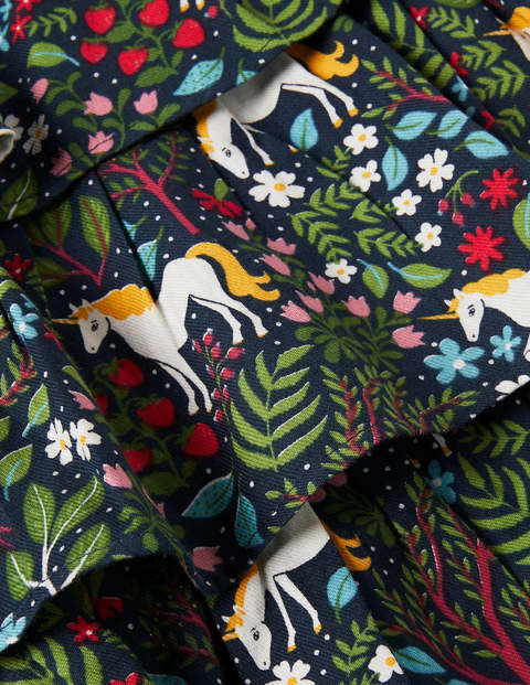 Tiered Ruffle Skirt - Stormy Blue Unicorn Tapestry Tiered Ruffle Skirt - Stormy Blue Unicorn Tapestry