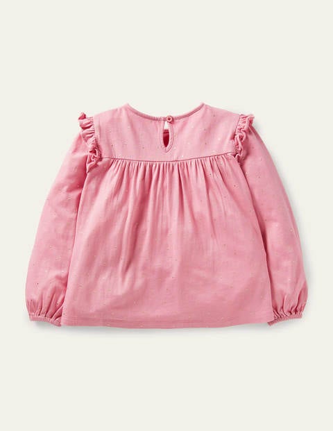 Floaty Printed Ruffle Top - Formica Pink Gold Spot Floaty Printed Ruffle Top - Formica Pink Gold Spot