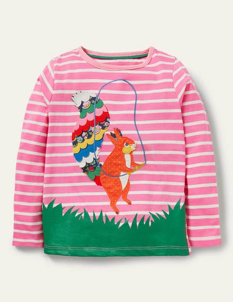 Big Appliqué T-shirt - Petal Pink/ Ivory Squirrel Big Appliqué T-shirt - Petal Pink/ Ivory Squirrel