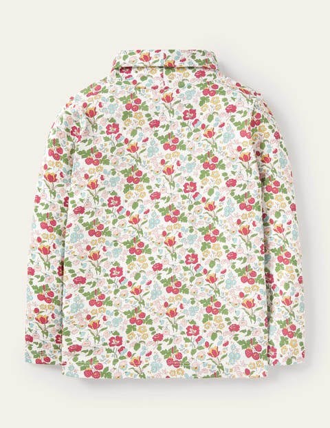 Roll Neck Supersoft T-shirt - Ivory Autumn Berry Floral Roll Neck Supersoft T-shirt - Ivory Autumn Berry Floral