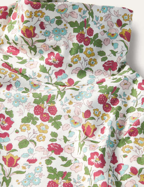 Roll Neck Supersoft T-shirt - Ivory Autumn Berry Floral Roll Neck Supersoft T-shirt - Ivory Autumn Berry Floral