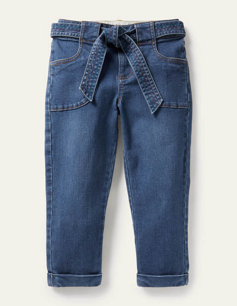 Mini-me-Jeans mit Regenbogentaille - Mittleres Vintageblau, Denim