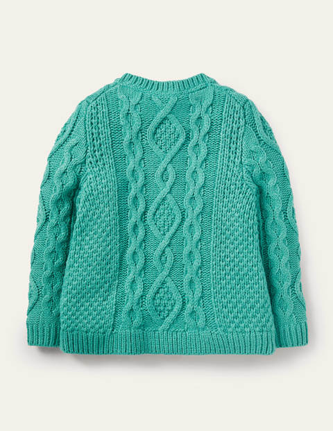 Cardigan mit Zopfstrickmuster - Bachblau Cardigan mit Zopfstrickmuster - Bachblau