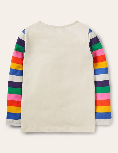 Hotchpotch Animal T-shirt - Multi Stripe/Ivory Pumpkin Hotchpotch Animal T-shirt - Multi Stripe/Ivory Pumpkin