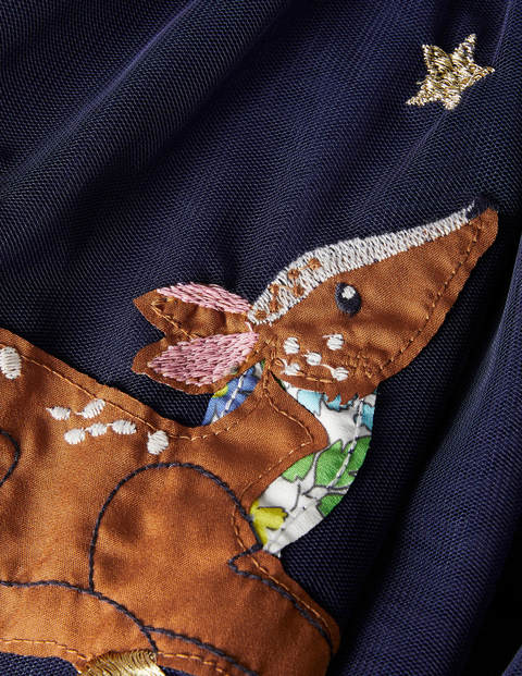 Appliqué Tulle Skirt - Starboard Blue Animals Appliqué Tulle Skirt - Starboard Blue Animals