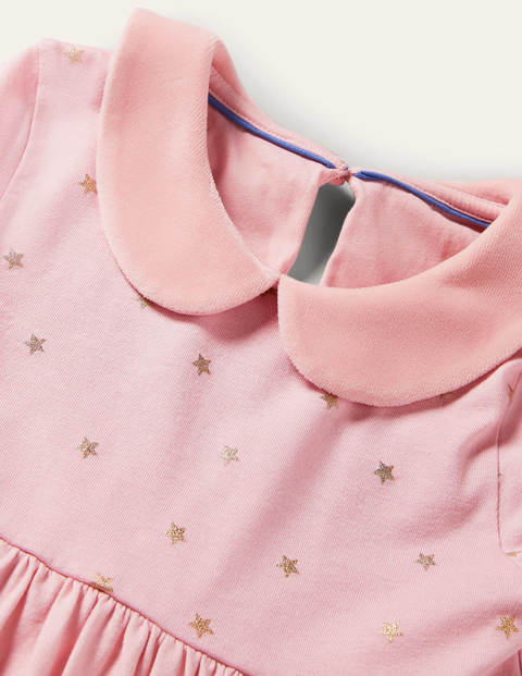 Partykleid mit Samtkragen - Rosa, Tänzer im Ballsaal Partykleid mit Samtkragen - Rosa, Tänzer im Ballsaal