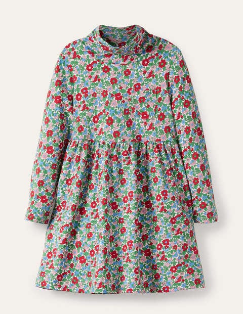 Roll Neck Supersoft Dress - Multi Vintage Bloom Roll Neck Supersoft Dress - Multi Vintage Bloom