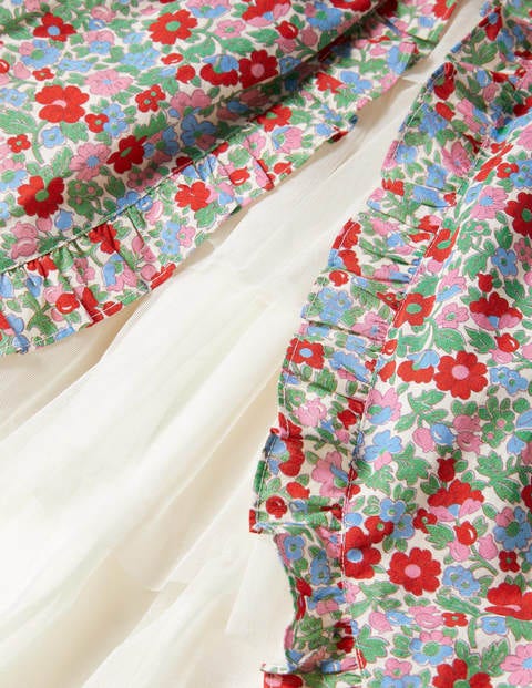 Stufenkleid mit Blumenmuster - Bunt/Vintage, Blüte Stufenkleid mit Blumenmuster - Bunt/Vintage, Blüte