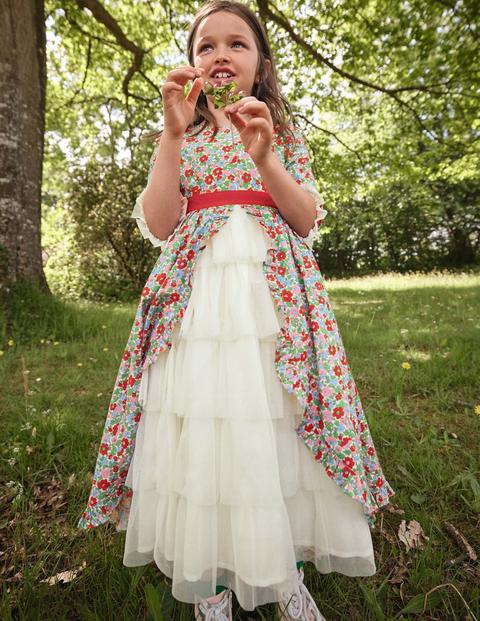Stufenkleid mit Blumenmuster - Bunt/Vintage, Blüte Stufenkleid mit Blumenmuster - Bunt/Vintage, Blüte