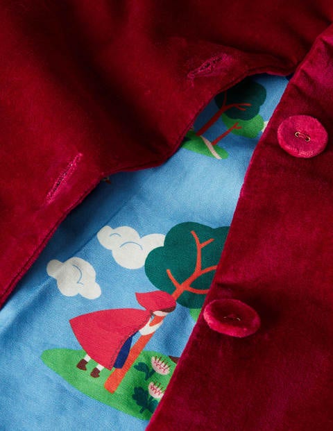 Velvet Embroidered Cape - Royal Red Velvet Embroidered Cape - Royal Red