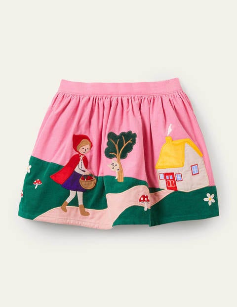 Appliqué Scene Cord Skirt - Formica PInk Red Riding Hood Appliqué Scene Cord Skirt - Formica PInk Red Riding Hood