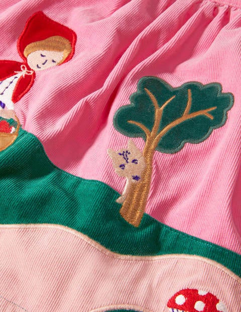 Appliqué Scene Cord Skirt - Formica PInk Red Riding Hood Appliqué Scene Cord Skirt - Formica PInk Red Riding Hood