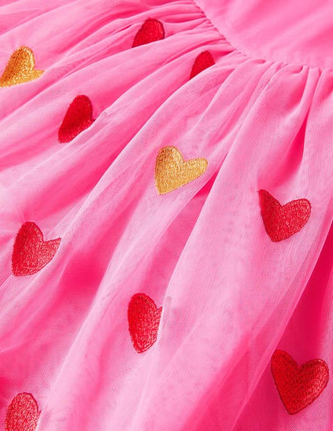 Heart Tulle Party Dress - Bright Petal Pink Heart Tulle Party Dress - Bright Petal Pink