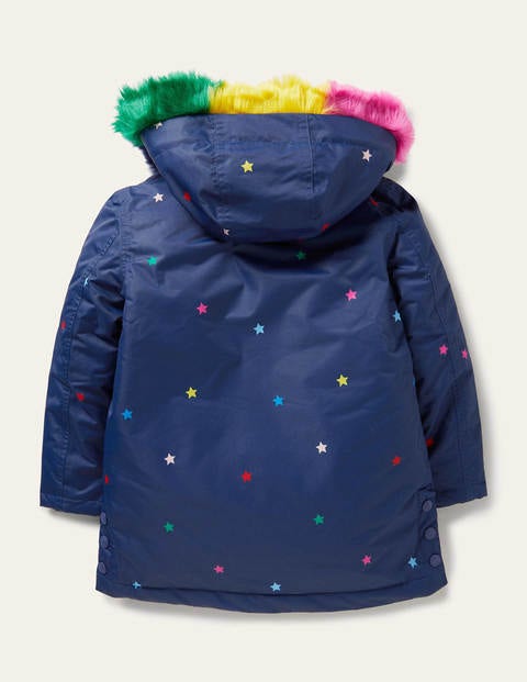 Wasserdichter 4-in-1-Parka - Navy/Bunt, Sterne Wasserdichter 4-in-1-Parka - Navy/Bunt, Sterne
