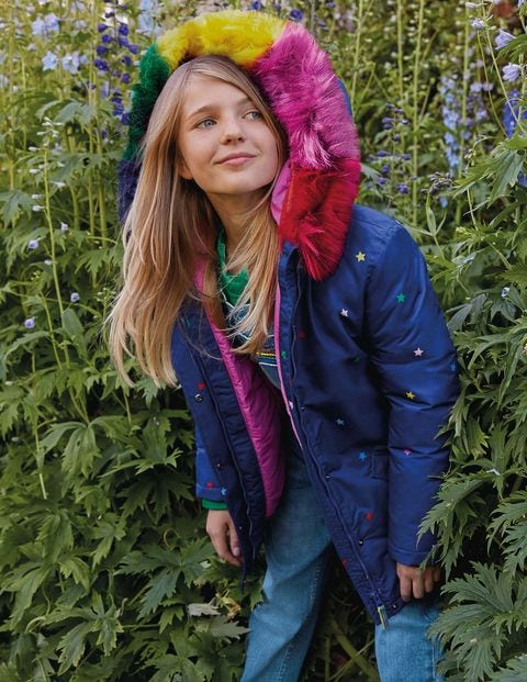 Wasserdichter 4-in-1-Parka - Navy/Bunt, Sterne Wasserdichter 4-in-1-Parka - Navy/Bunt, Sterne