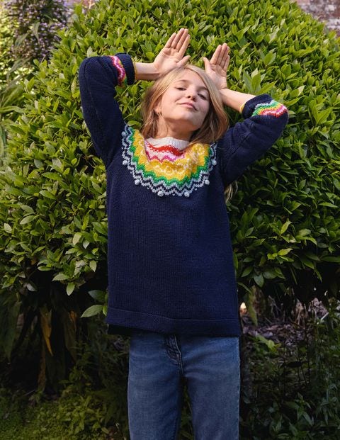 Cosy Fair Isle Jumper - Starboard Blue Cosy Fair Isle Jumper - Starboard Blue