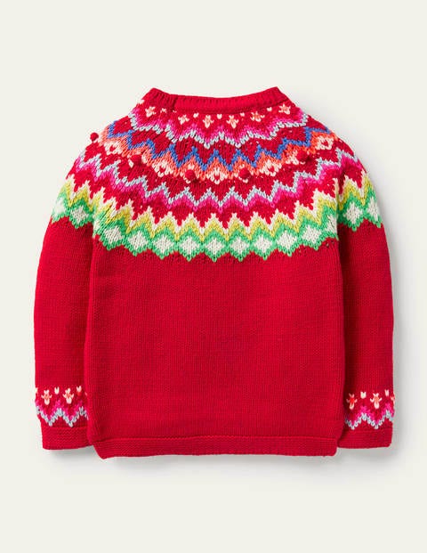 Pull cosy à motif jacquard - Rouge rockabilly Pull cosy à motif jacquard - Rouge rockabilly