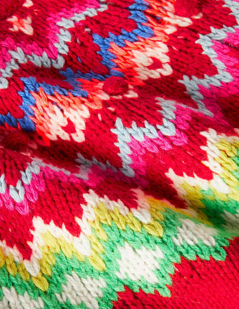 Pull cosy à motif jacquard - Rouge rockabilly Pull cosy à motif jacquard - Rouge rockabilly