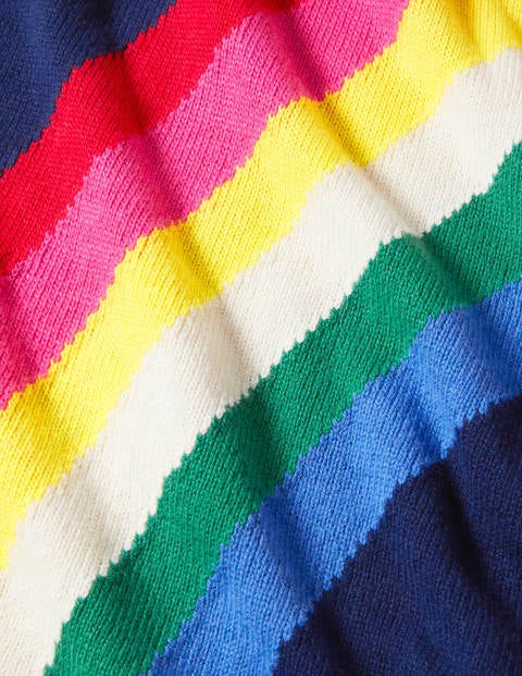 Horse Knitted Poncho - Starboard Blue Rainbow Horse Knitted Poncho - Starboard Blue Rainbow