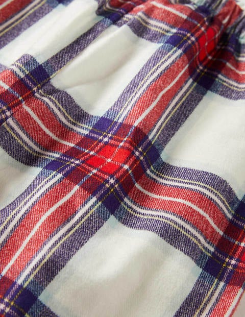 Festlicher Schlafanzug - Naturweiß/Rockabilly-Rot, Kariert Festlicher Schlafanzug - Naturweiß/Rockabilly-Rot, Kariert