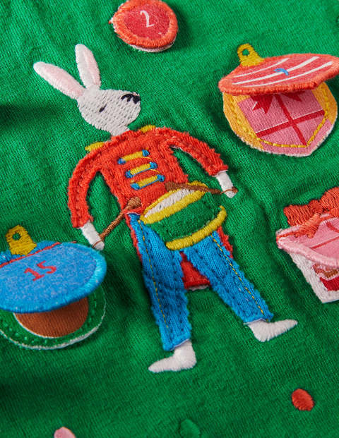 Festliches Adventskalender-Kleid - Hellrosa, Weihnachtsbaum Festliches Adventskalender-Kleid - Hellrosa, Weihnachtsbaum