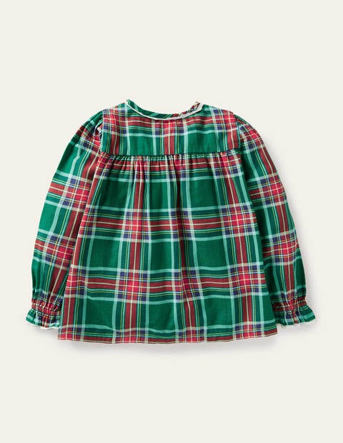 Nostalgic Checked Woven Top - Forest Green Check Nostalgic Checked Woven Top - Forest Green Check